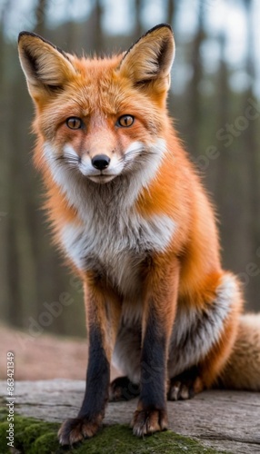 Red Fox in a Forest