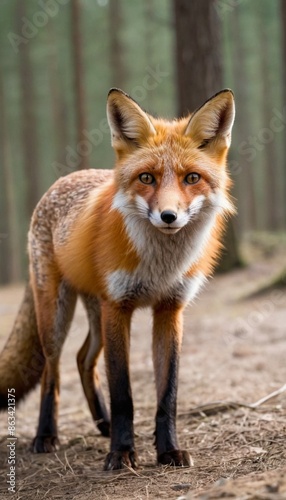 Red Fox in a Forest