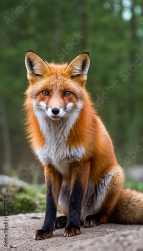 Red Fox in a Forest