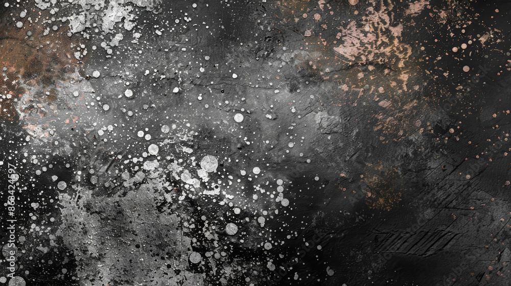 A black and white photo of a wall with a lot of paint splatters, backdrop overlay A black and white photo of a wall with a lot of paint splatters, backdrop overlay