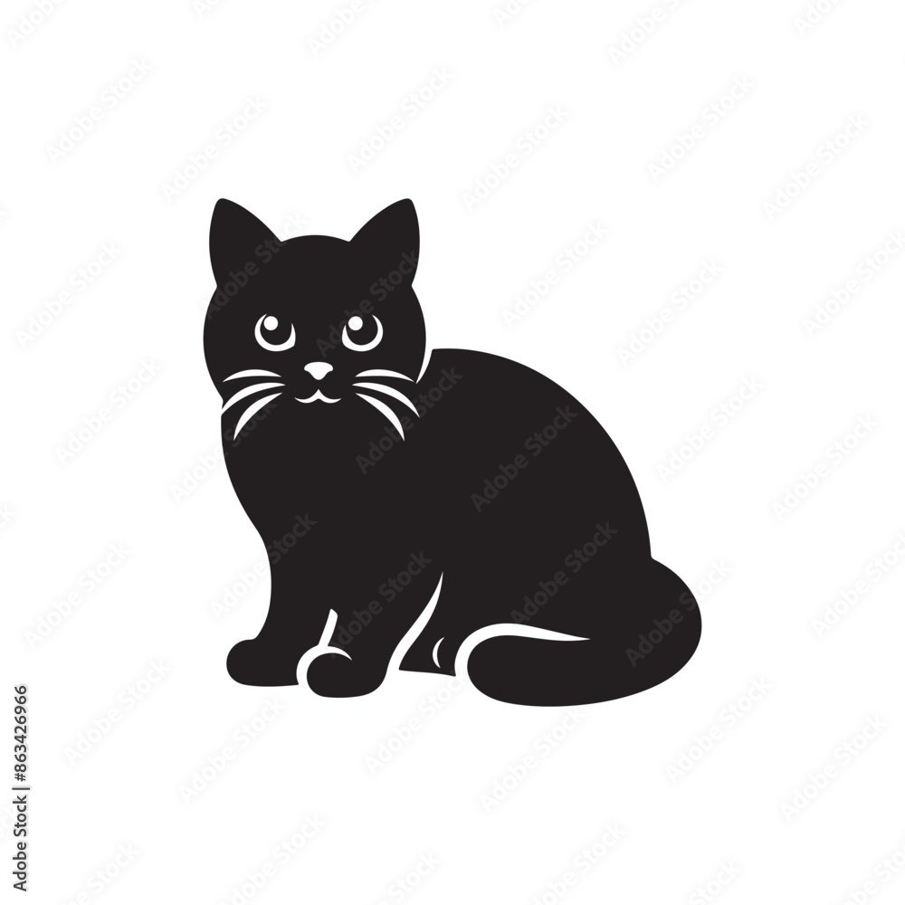 Set of black cats looking out the window. Collection of cartoon cats peeking of the corner. Funny peeking pets. Playful kitten. Vector illustration on white background. Set of black cats looking out the window. Collection of cartoon cats peeking of the corner. Funny peeking pets. Playful kitten. Vector illustration on white background.