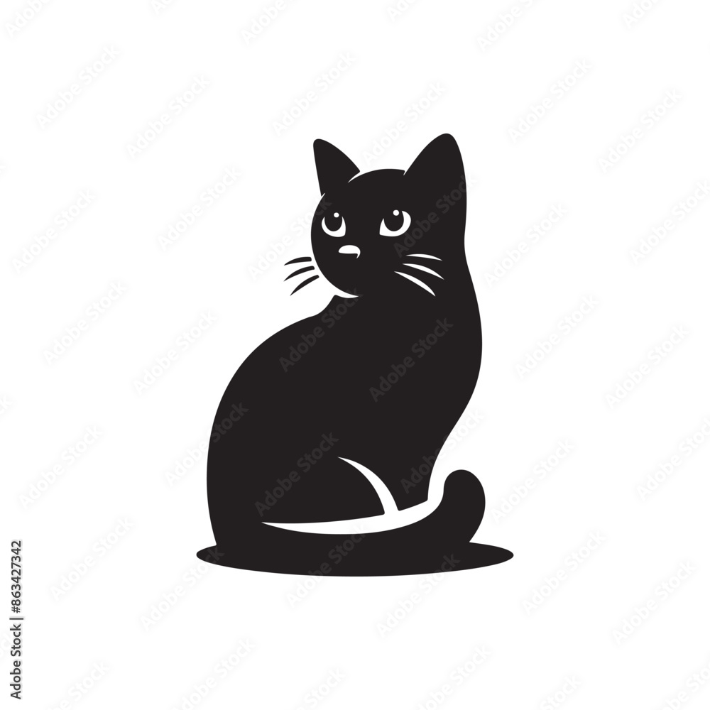 Set of black cats looking out the window. Collection of cartoon cats peeking of the corner. Funny peeking pets. Playful kitten. Vector illustration on white background. Set of black cats looking out the window. Collection of cartoon cats peeking of the corner. Funny peeking pets. Playful kitten. Vector illustration on white background.