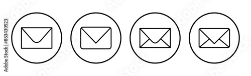 Mail icon set. email icon vector. E-mail icon. Envelope illustration