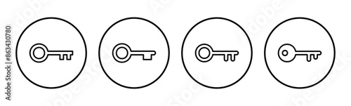 Key icon set. Key vector icon. Key symbol