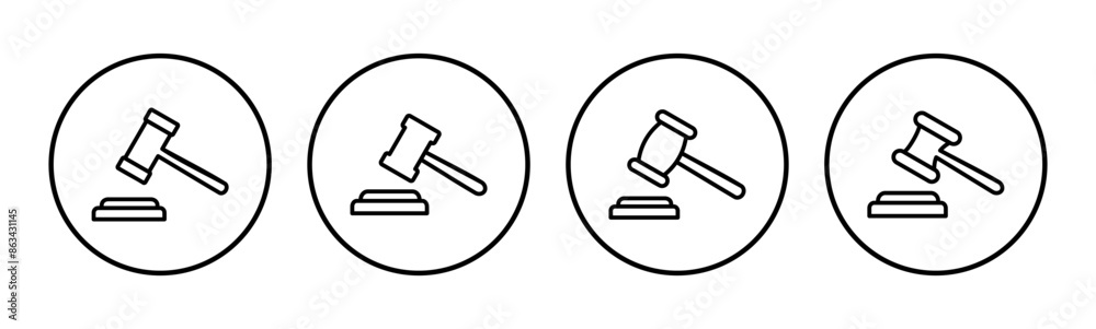 Gavel icon set. judge gavel icon vector. law icon vector. auction hammer Gavel icon set. judge gavel icon vector. law icon vector. auction hammer