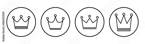 Crown icon set. crown vector icon