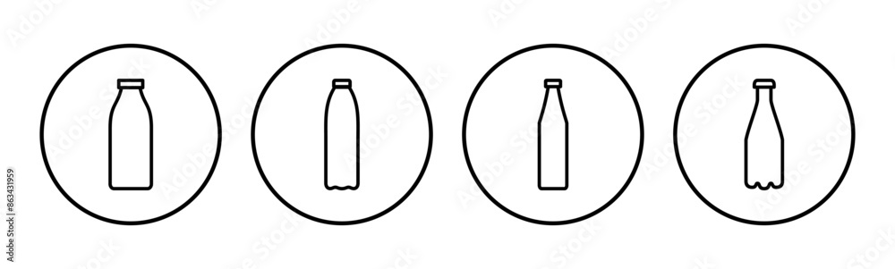 Bottle icon set. bottle vector icon Bottle icon set. bottle vector icon