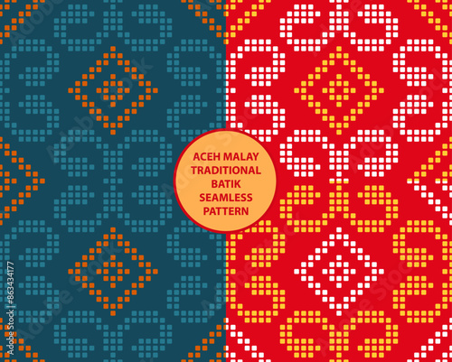 indonesian aceh malay batik seamless pattern