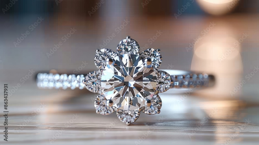 Beautiful lotus flower diamond ring setting design illustration picture AI generated art Beautiful lotus flower diamond ring setting design illustration picture AI generated art