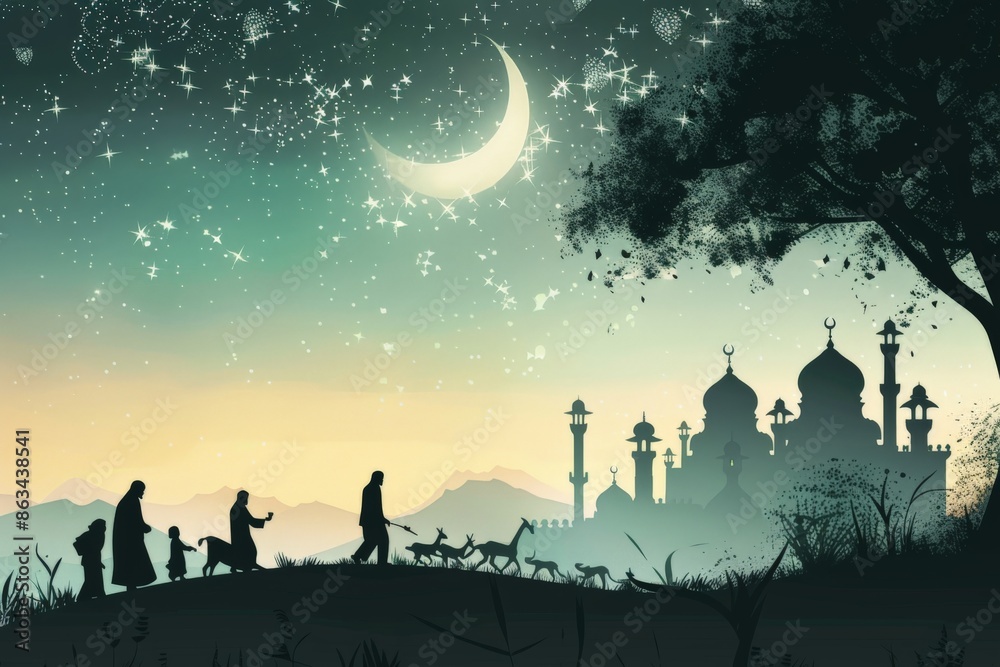 Fototapeta premium background eid islam