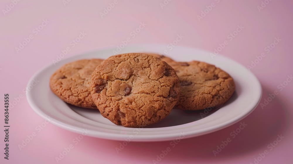 Hermitpunk biscuits on white plate, animated gif style with flat shading, light pink & dark brown, velvety brushwork, celebrity & pop Hermitpunk biscuits on white plate, animated gif style with flat shading, light pink & dark brown, velvety brushwork, celebrity & pop