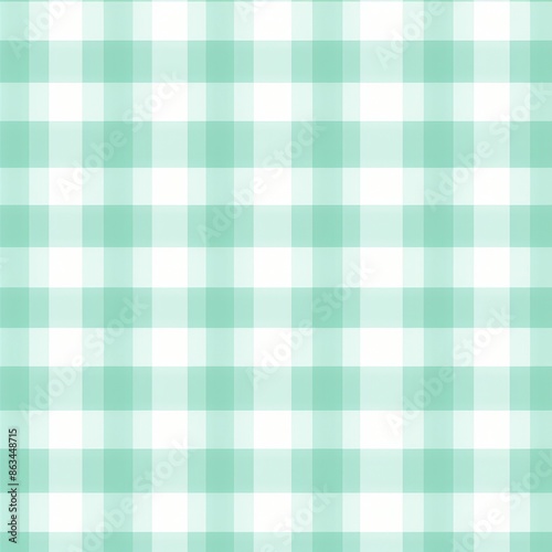 pattern of checkered fabric in seafoam green and white, background