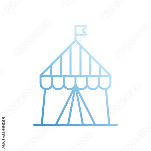 Circus Tent Vector Icon