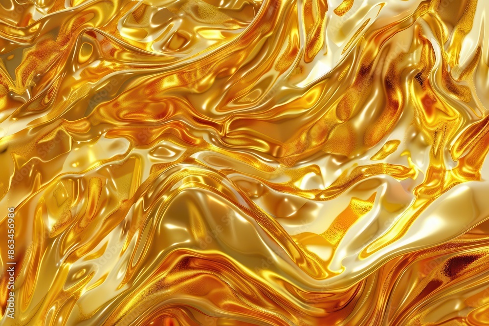 abstract 3d background with flowing liquid gold texture seamless golden ...