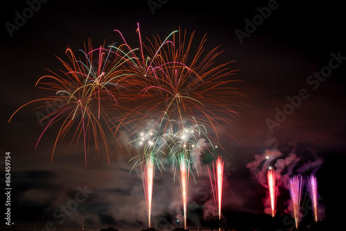 Fireworks in the night sky