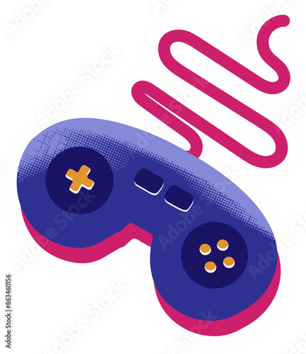 Handheld Gaming Console Illustration Elements 