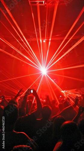 Nightlife Unleashed, Vibrant Club Scenes Illuminated by Mesmerizing Laser Shows