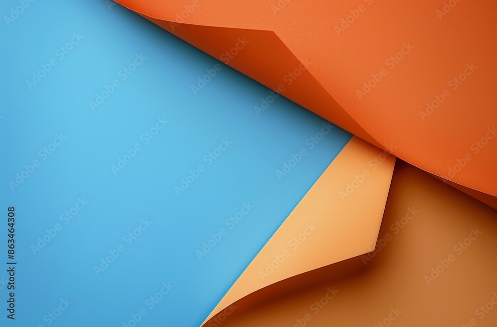 Abstract Geometric Pattern of Blue, Orange, and Yellow Colors With Light and Shadow Abstract Geometric Pattern of Blue, Orange, and Yellow Colors With Light and Shadow