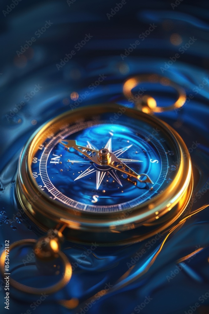 Abstract depiction of business navigating Abstract depiction of business navigating