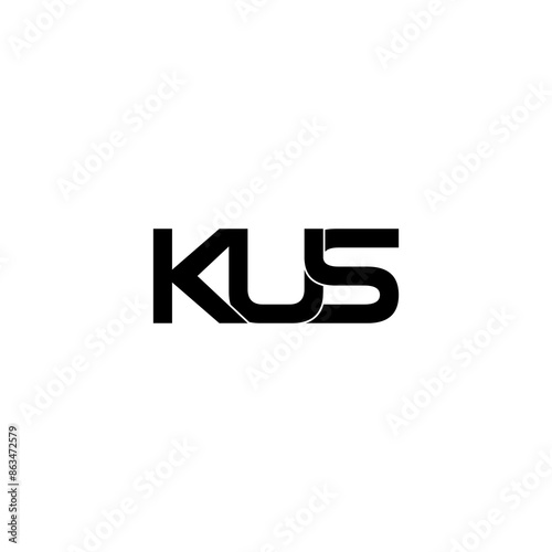 kus typography letter monogram logo design
