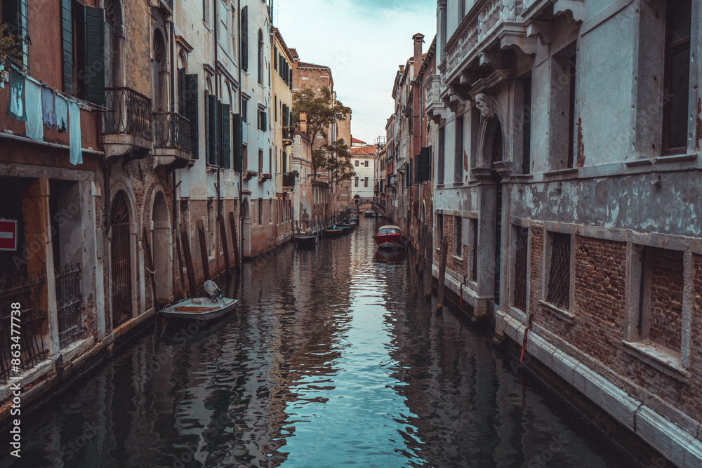 Inner Waterways of a Neighborhood in Venice Italy Inner Waterways of a Neighborhood in Venice Italy