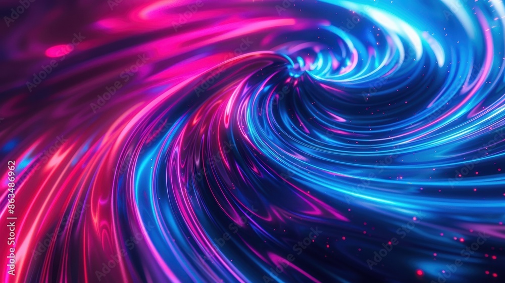 Abstract neon light swirl with vibrant colors Abstract neon light swirl with vibrant colors