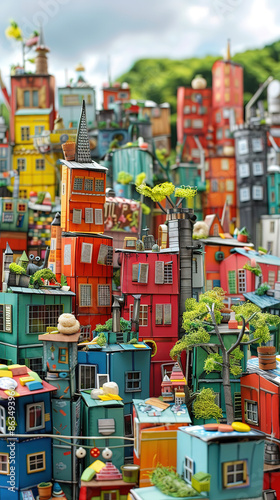 Green Innovation, Creating a Miniature Cityscape with Recycled Elements