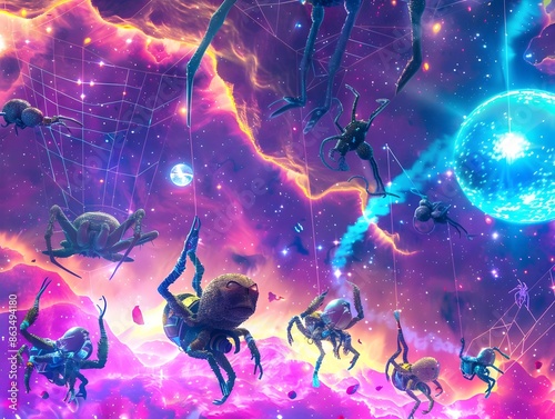 Interstellar Animal Companions Embark on Celestial Expedition through Psychedelic Sci-Fi Odyssey