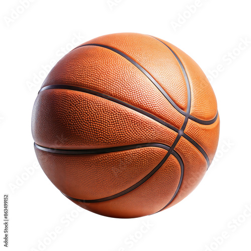 Basketball ball isolated on transparent background