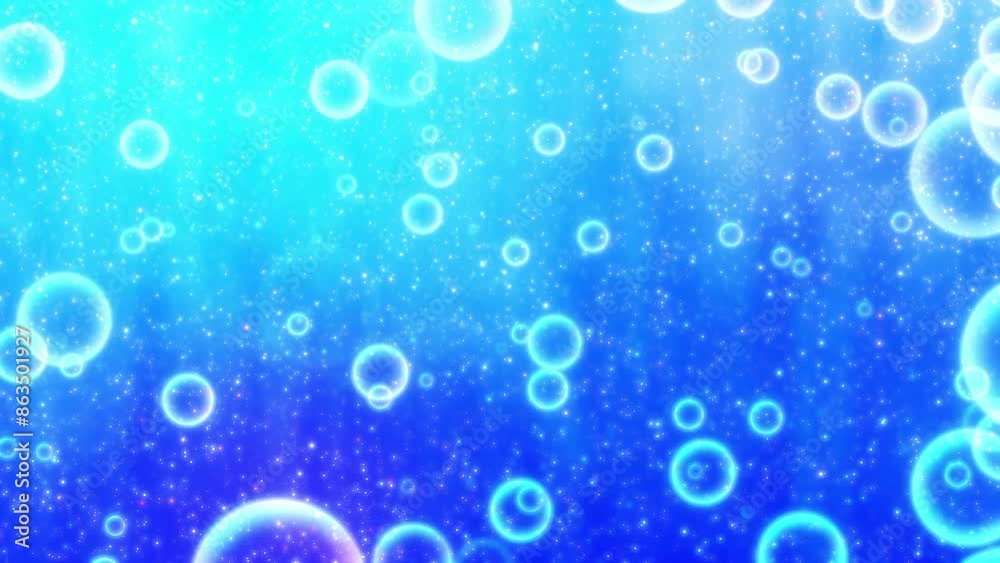 Abstract blue particle bubble background. Colorful particle background. Seamless loop Abstract blue particle bubble background. Colorful particle background. Seamless loop