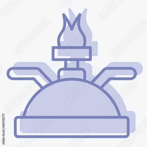 Icon Gas Burner. related to Kitchen Tool symbol. two tone style. simple design illustration