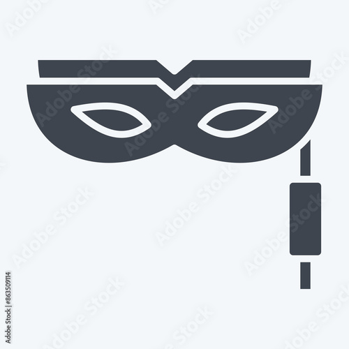 Icon Mask. related to Cinema symbol. glyph style. simple design illustration