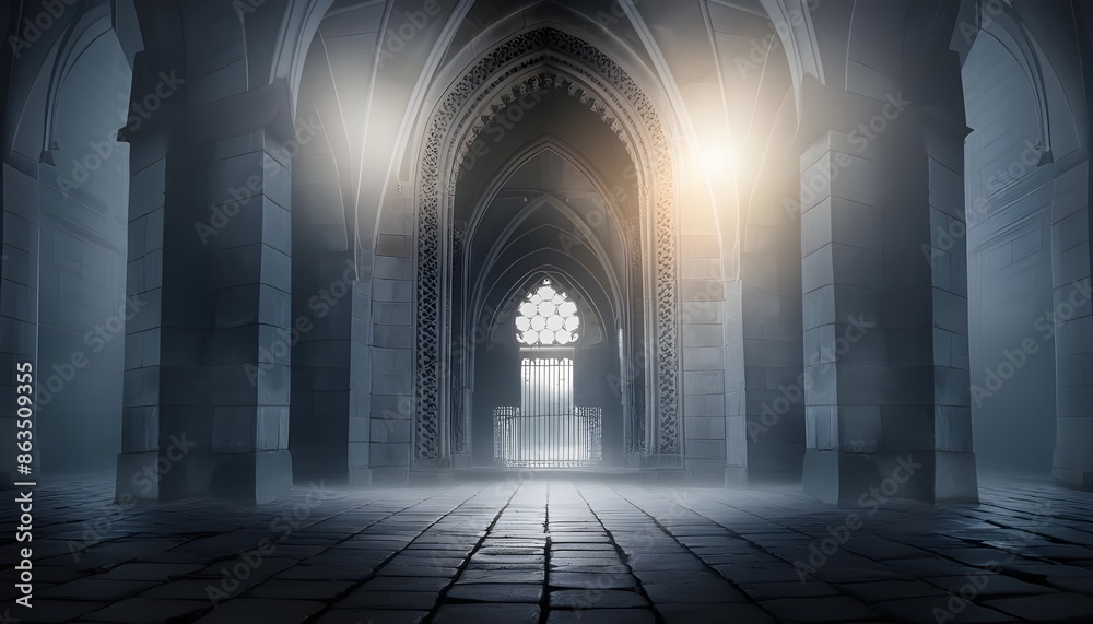 Obraz premium Moody, atmospheric background with a dramatic, cinematic lighting effect and a sense of depth