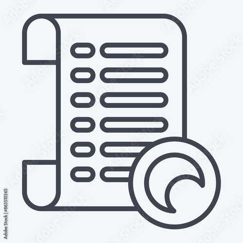 Icon Lens. related to Cinema symbol. line style. simple design illustration