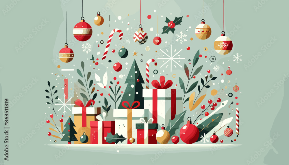 Christmas image concept. Vector illustration. Christmas image concept. Vector illustration.