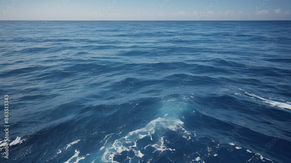 Fototapeta premium blue ocean background, splashes of water