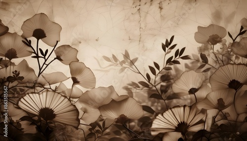 A retro vintage background with faded, distressed paper texture
