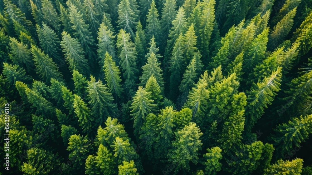 Obraz premium Pine Trees in the Forest -