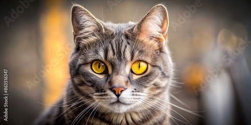 A beautiful cat with striking yellow eyes staring intently, cat, feline, pet, animal, yellow eyes, curious, intense, gorgeous photo