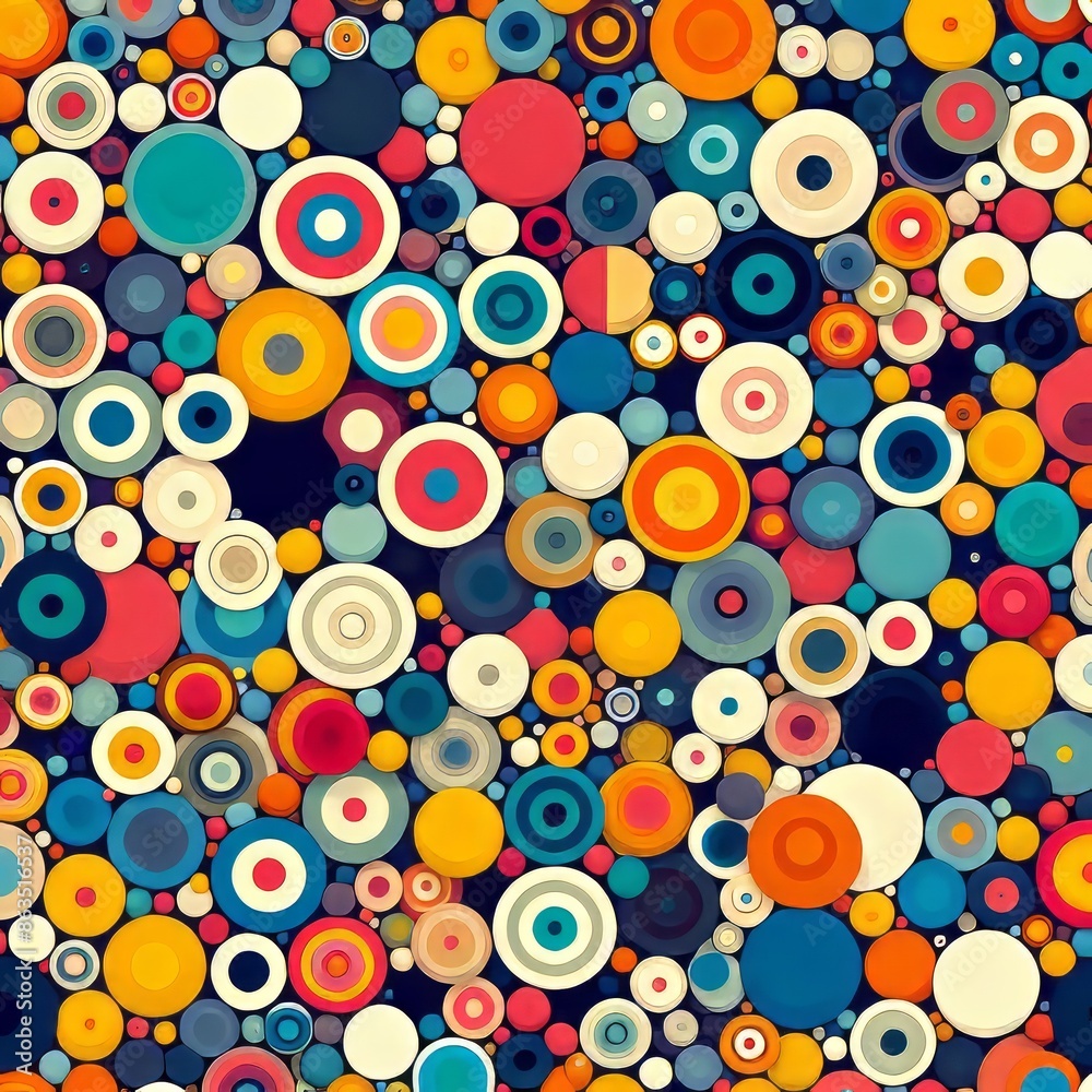 Retro pink seamless circle pattern for fabric or wallpaper design Retro pink seamless circle pattern for fabric or wallpaper design