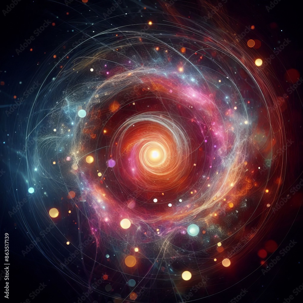 A swirling colorful galaxy space background with glowing stars A swirling colorful galaxy space background with glowing stars