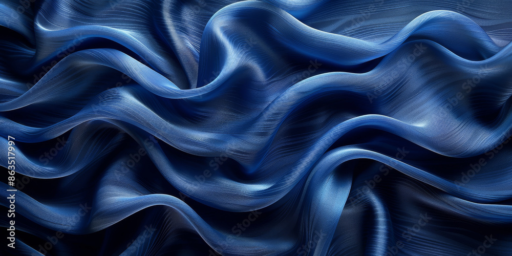 navy blue elegant abstract background silk satin fabric nice folds beautiful dark blue background wavy lines copy space navy blue elegant abstract background silk satin fabric nice folds beautiful dark blue background wavy lines copy space