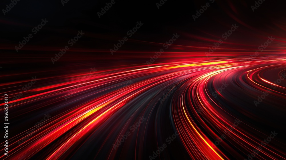 A red and black fabric with a wave pattern, Generate AI. A red and black fabric with a wave pattern, Generate AI.