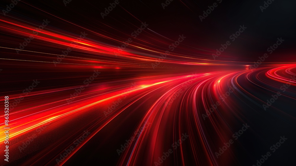 A red and black fabric with a wave pattern, Generate AI. A red and black fabric with a wave pattern, Generate AI.