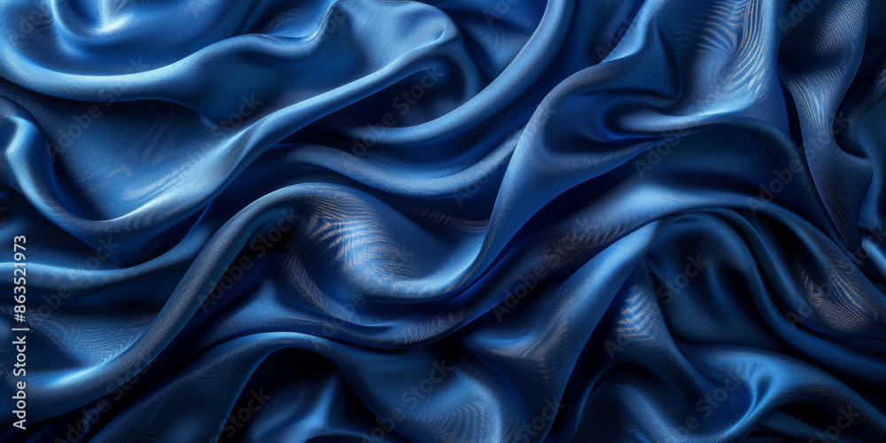 navy blue elegant abstract background silk satin fabric nice folds beautiful dark blue background wavy lines copy space navy blue elegant abstract background silk satin fabric nice folds beautiful dark blue background wavy lines copy space