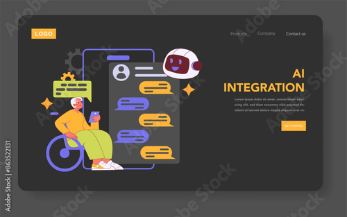 Branded App. Flat Vector Illustration