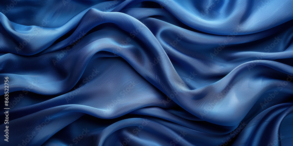 navy blue elegant abstract background silk satin fabric nice folds beautiful dark blue background wavy lines copy space navy blue elegant abstract background silk satin fabric nice folds beautiful dark blue background wavy lines copy space