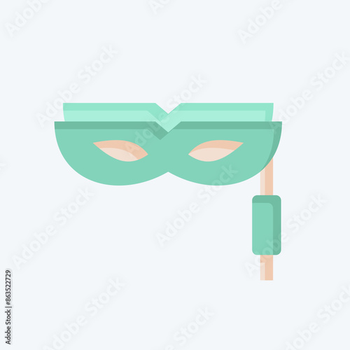 Icon Mask. related to Cinema symbol. flat style. simple design illustration