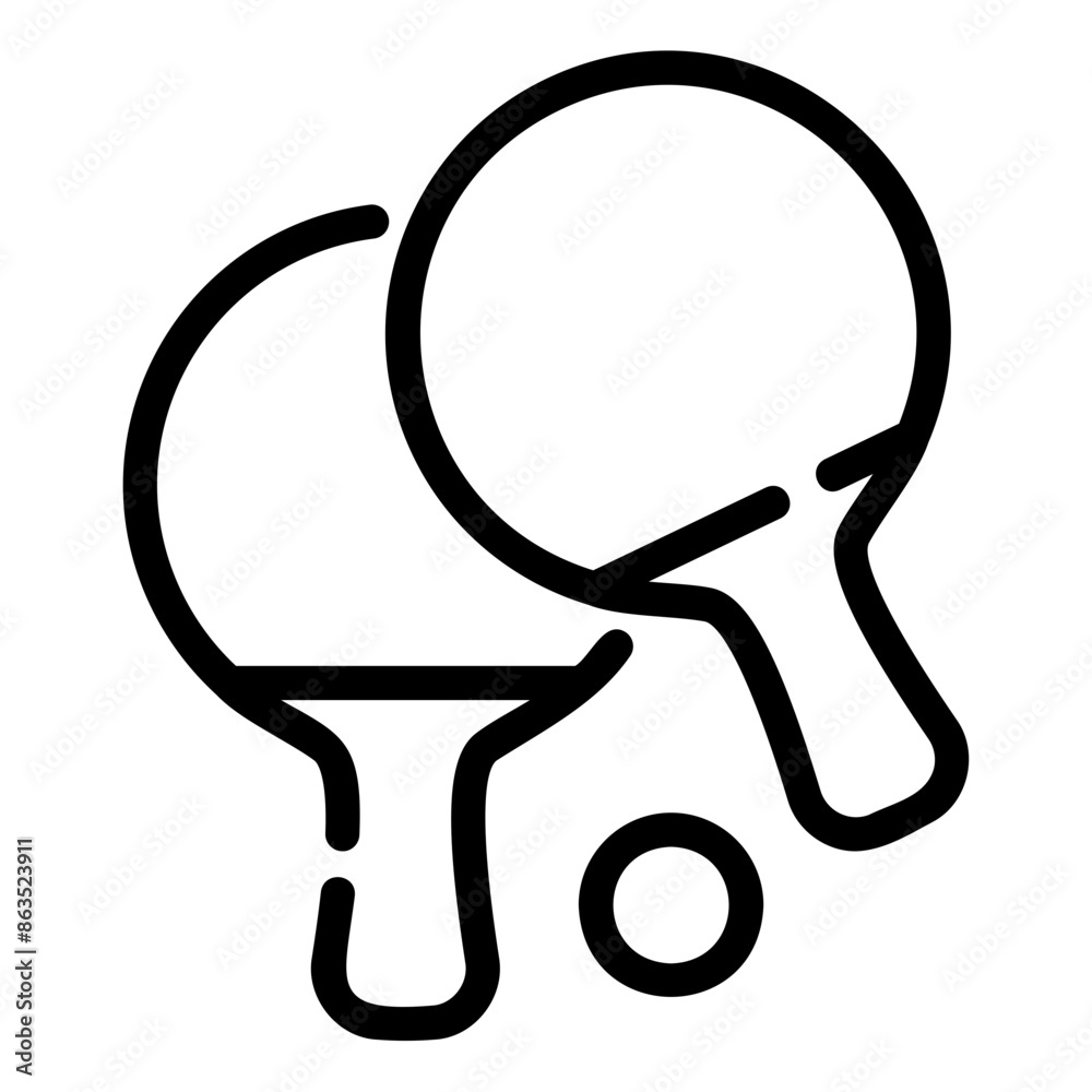 ping pong outline icon