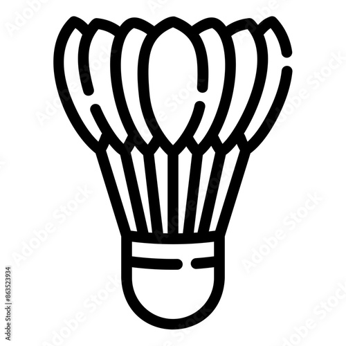 shuttlecock outline icon